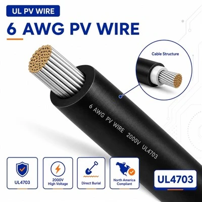 Fio fotovoltaico 6 AWG