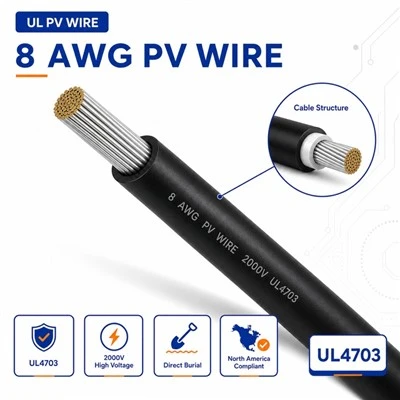 Fio fotovoltaico 8 AWG